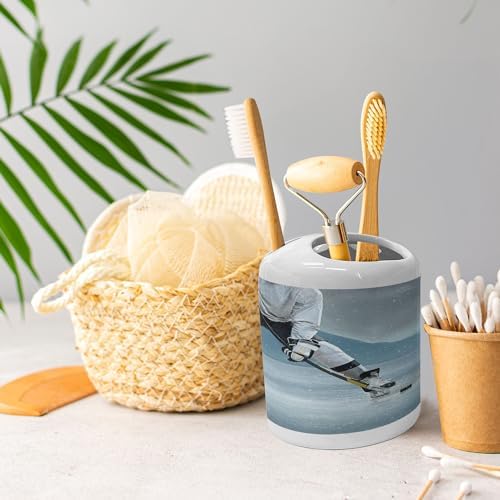 Ambesonne Sports Soap Dispenser and Toothbrush Holder Set