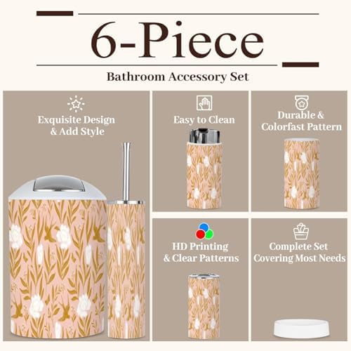 Boho Mystical 6 Piece Bathroom Accessories Set