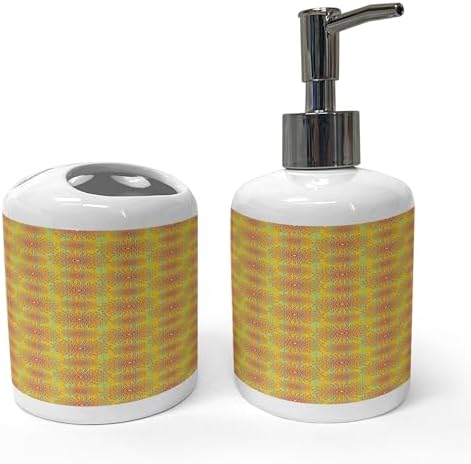 Ambesonne Exotic Soap Toothbrush Holder Set