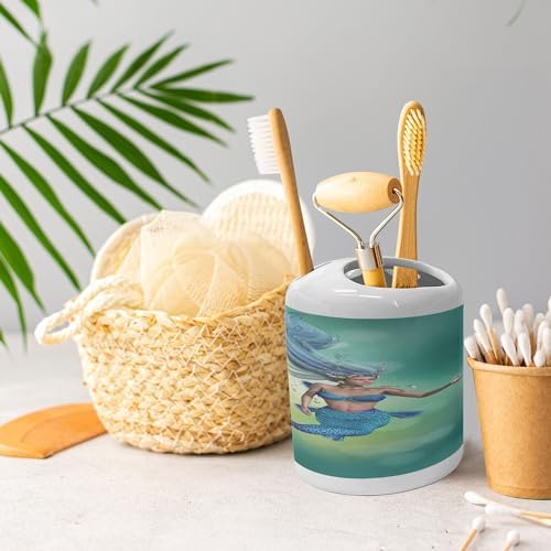 Ambesonne Underwater Soap Dispenser Toothbrush Holder Set