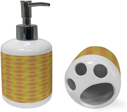 Ambesonne Exotic Soap Toothbrush Holder Set