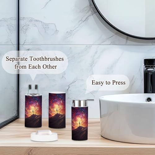 6 Piece Desert Cactus Bathroom Accessories Set
