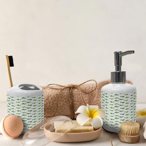 Ambesonne St Patricks Day Soap Toothbrush Holder Set