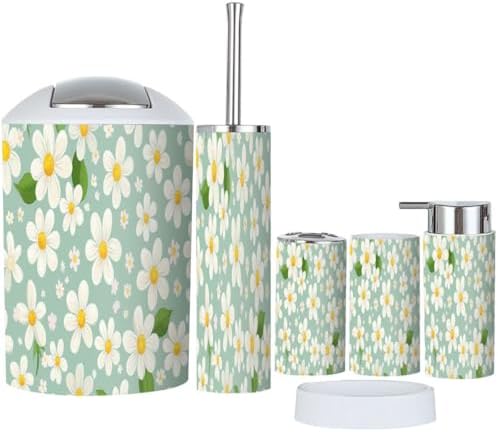 Boho Style Bathroom Accessories Set 6 Piece