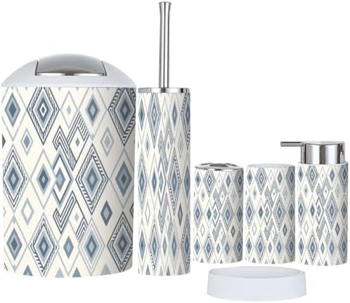 Boho Navajo Bathroom Accessory Set 6 Piece