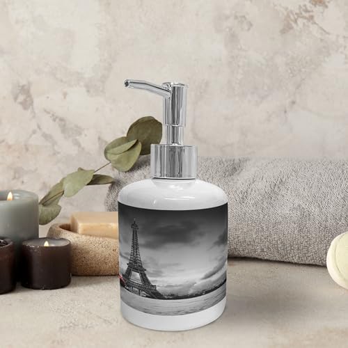 Ambesonne Eiffel Tower Soap Toothbrush Holder Set 1