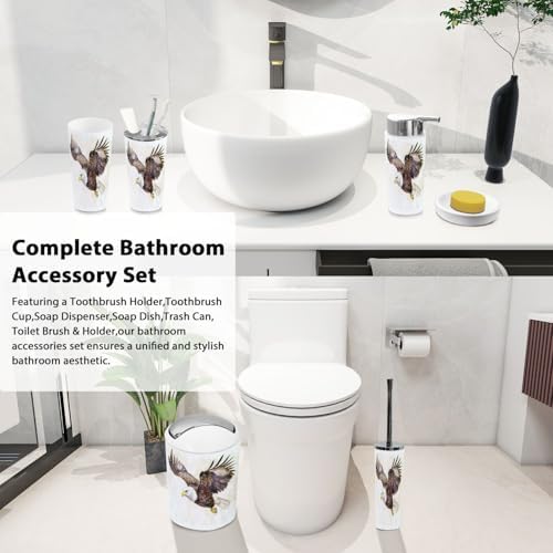 Boho Style 6 Piece Bathroom Accessory Set 1