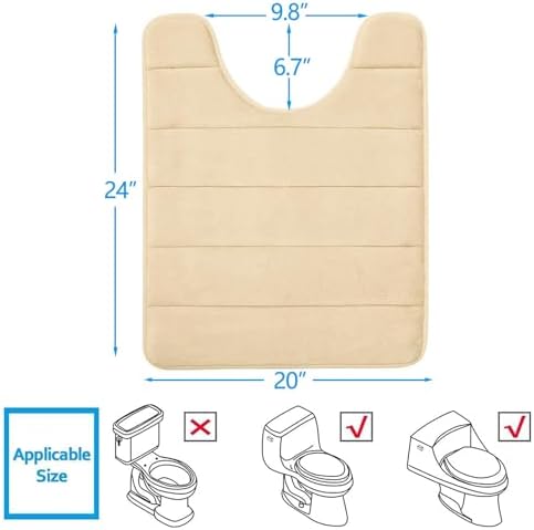 Buganda Memory Foam Toilet Rug Non-Slip Absorbent