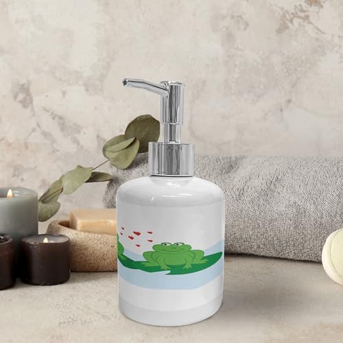 Ambesonne Love Soap Toothbrush Set - Frogs on Lake 2 Pcs