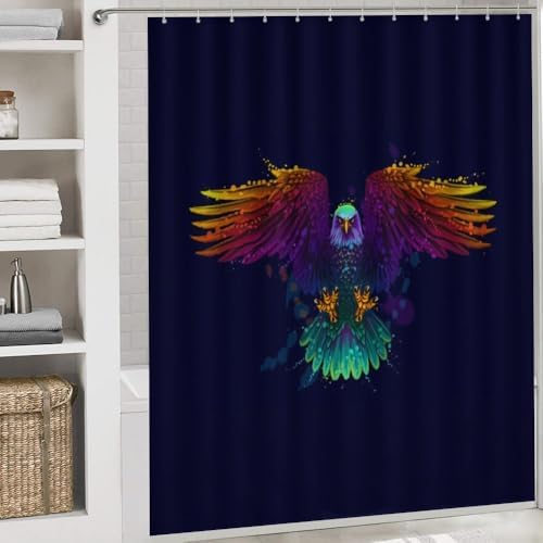 Kuizee 4 Piece Shower Curtain Set with Rugs 72x72 Inch