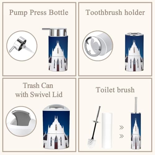 6 Piece Dutch Colonial Bathroom Accessories Set