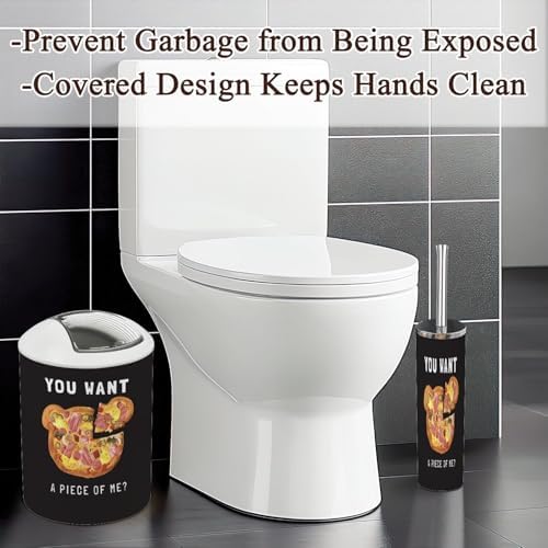 Bathroom Accessories Set 6 Pcs with Pizza Bear Design