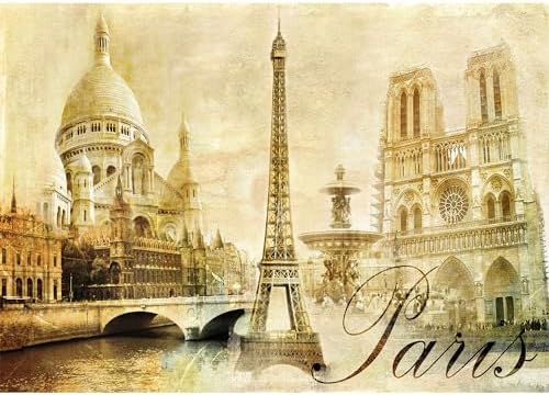 Ambesonne Paris Ceramic Soap Toothbrush Holder Set 2 Pcs Beige