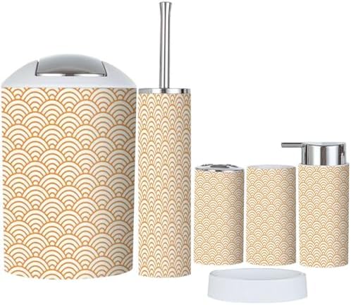 6 Pcs Durable Japanese Style Bathroom Accessories Set