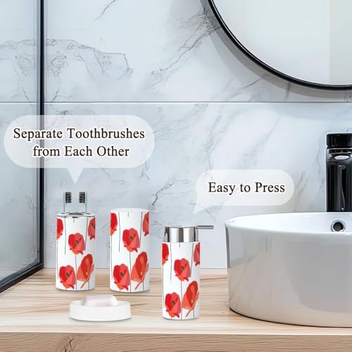 Boho Bathroom Accessories Set 6 Piece Modern