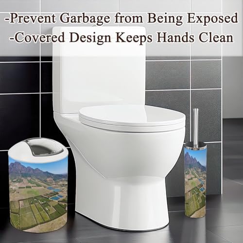 6 Piece Boho Bathroom Accessories Set with Vineyards View