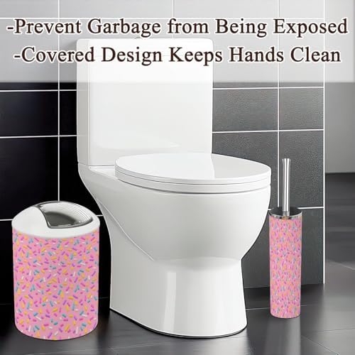 Seamless Pink Bathroom Accessories Set 6 Pcs