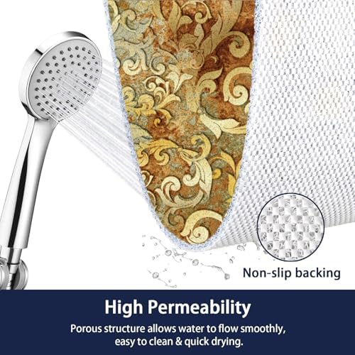 Rectangle Non Slip Shower Mat 2x3ft with Drain Hole