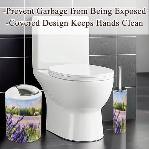 6 Piece Lavender Field Bathroom Accessories Set 1
