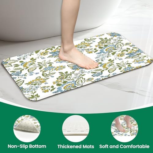4 Piece Shower Curtain Set with Rugs and Toilet Lid Cover