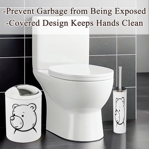 Bathroom Accessories Set 6 Pcs Teddy Bear Decor 1