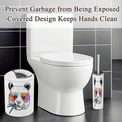 Modern Bathroom Accessories Set 6 Pcs Funny Panda Design