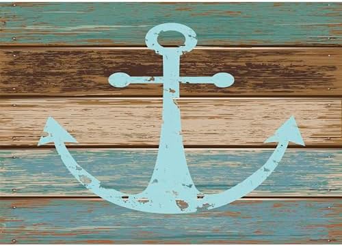 Ambesonne Anchor Soap Dispenser Toothbrush Holder Set Pale Blue Brown Teal