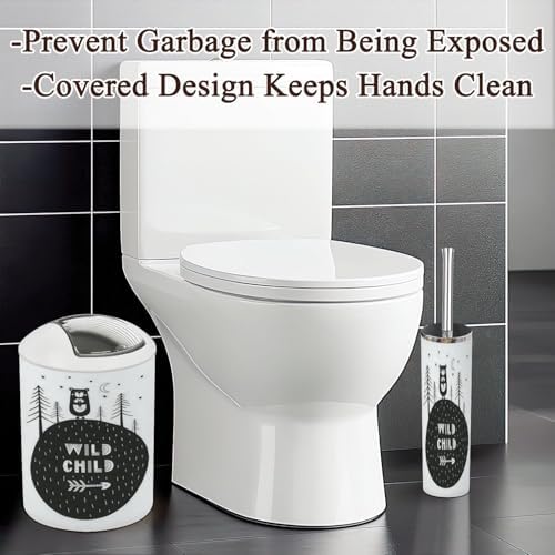 Bathroom Accessories Set 6 Pcs Cute Cartoon Animal Lettering Holder