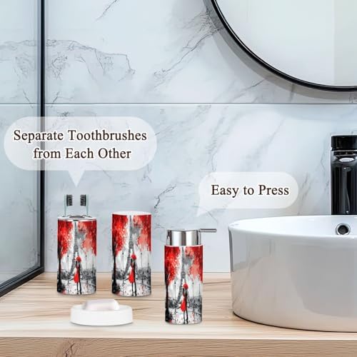 6 Piece Modern Bathroom Accessories Set 1
