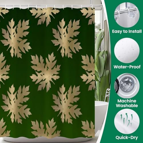 4 Piece Shower Curtain Set with Rugs and Accessories
