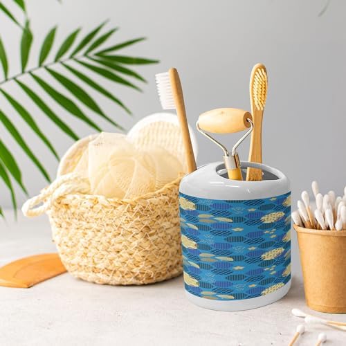 Ambesonne Ceramic Soap Dispenser Toothbrush Holder Set 1