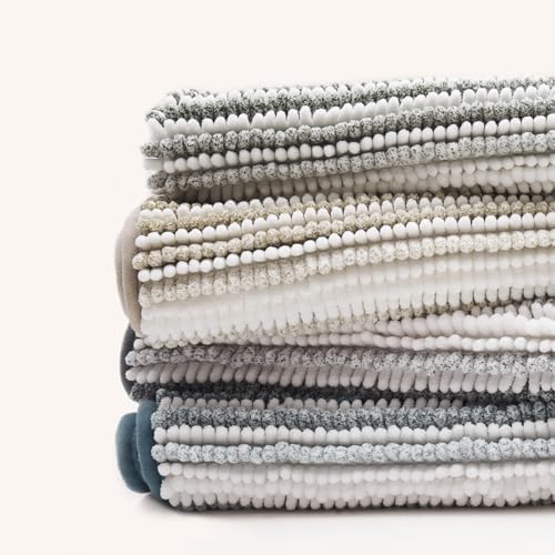 FRESHMINT Ombre Chenille Bath Rug Set 2 Piece 1