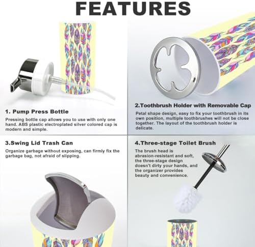 6 Pcs Durable Bathroom Accessories Set