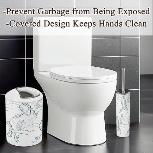 Bathroom Accessories Set 6 Pcs Owl Design