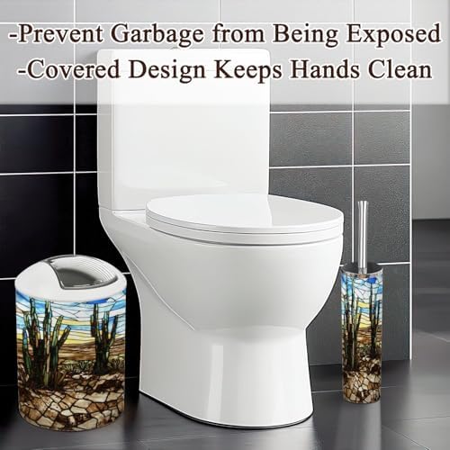 6-Piece High Noon Desert Stained Glass Bathroom Set