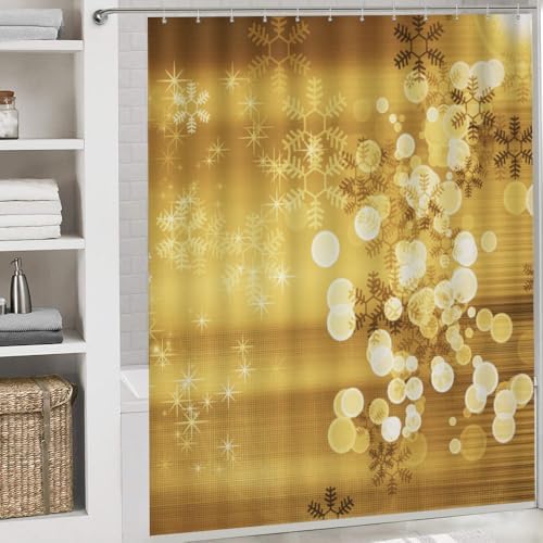 Kuizee 4 Piece Shower Curtain Set with Rugs and 12 Hooks