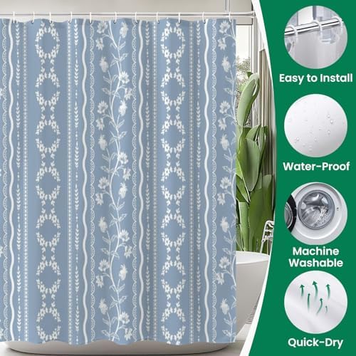 4 Pieces Shower Curtain Set with Rugs