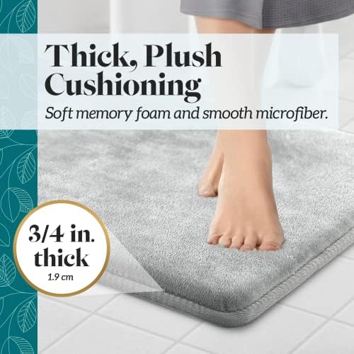 Genteele Non Slip Bath Mat - Quick Dry Memory Foam 17x24