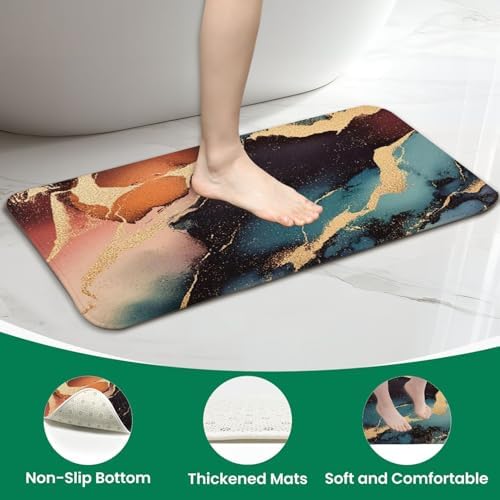4 Pieces Shower Curtain Set with Non-Slip Mats