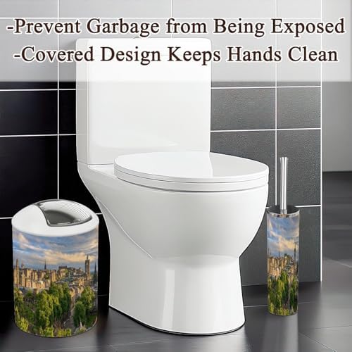 6 Piece Bathroom Accessories Set with Skyline Sunset Design