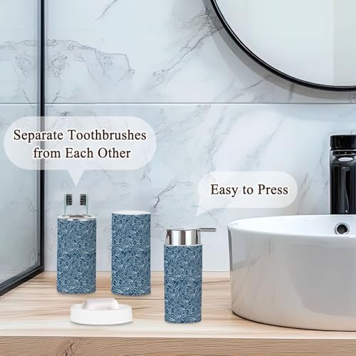 Traditional Japanese Bathroom Accessories Set 6 Pcs