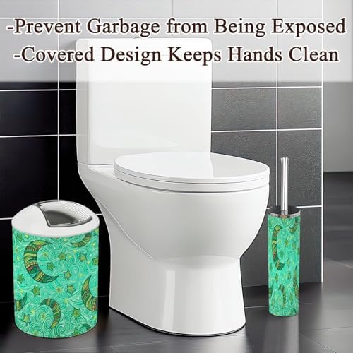 Bathroom Accessories Set 6 Pcs Doodle Night Stars Design