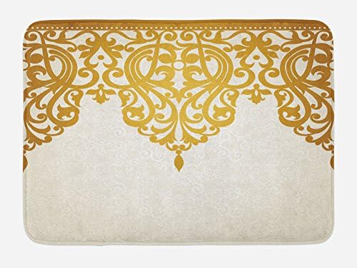 Ambesonne Antique Bath Mat with Non-Slip Backing