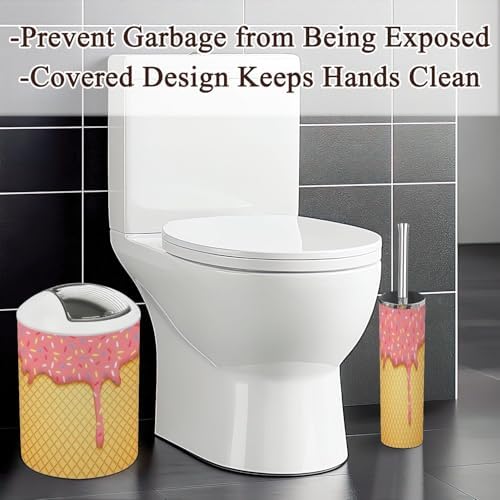 Pink Ice Cream Bathroom Accessories Set 6 Pcs 1