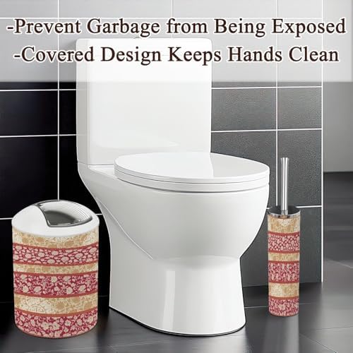 Traditional Chinese Floral 6-Piece Bathroom Accessories Set