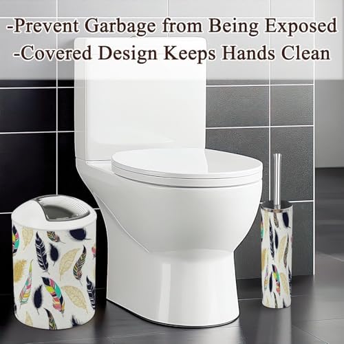 Bathroom Accessories Set 6 Pcs Feather Tribal Design