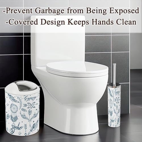 Bathroom Accessories Set 6 Pcs Seamless Boho Style Decor