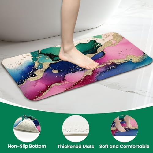 4 Piece Shower Curtain Set with Rugs and Non-Slip Mats