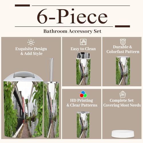 GISGBJW 6 Piece Bathroom Accessories Set
