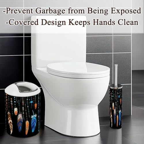 Ethnic Feathers Bathroom Accessories Set 6 Pcs
